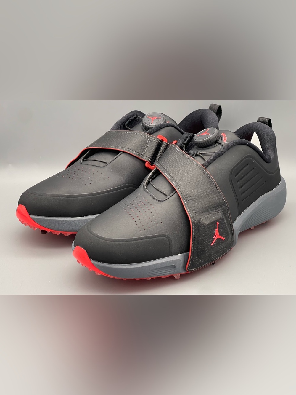 Air Jordan Rev Golf Shoes Spikes Black Red Infrared FV6338-001 Mens Size 9 NEW